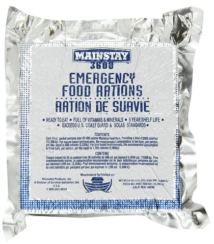 Mainstay Emergency Food Rations, 10 pack